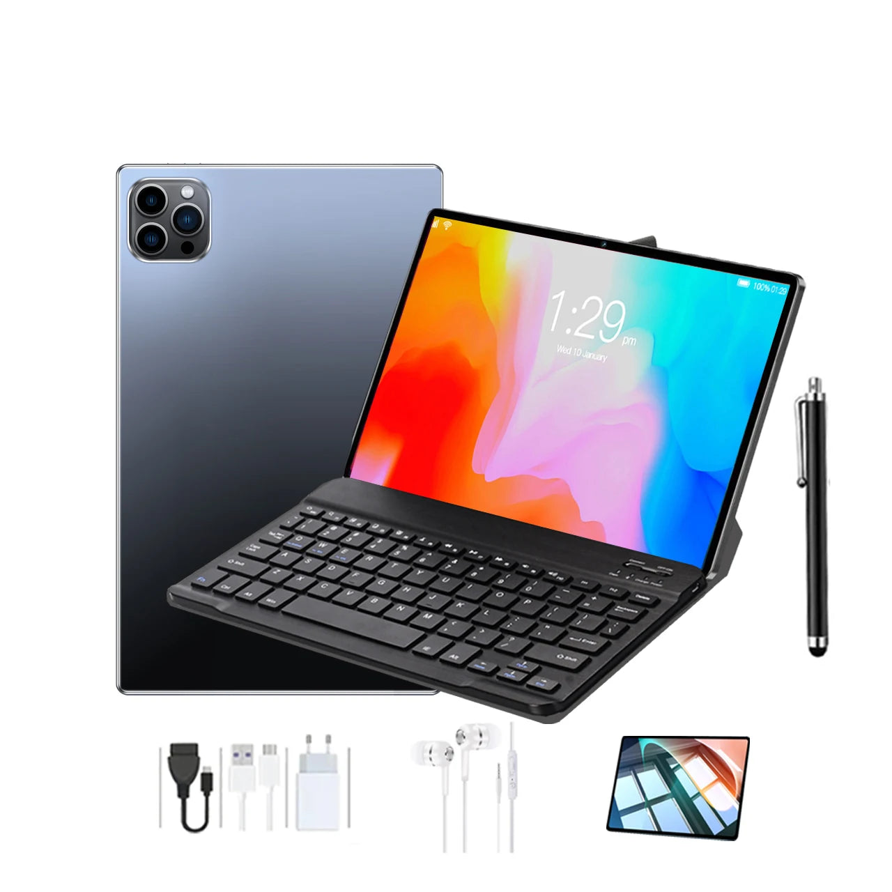 2025 New Product 10inch PA15 Android14 4GB+64GB 5000mAh With Big Battery 4G Wifi 5+13mp Camera Business Tablet PC With keyboard
