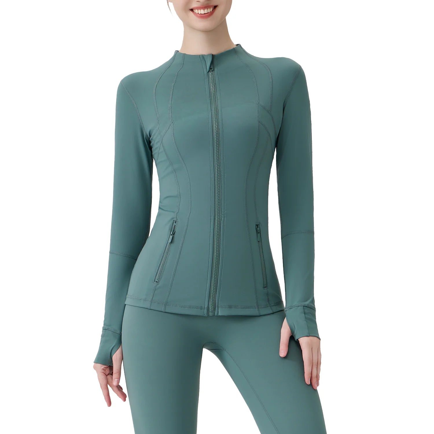 USA OverSea Fast Shipping Pro Compression Winter Yoga Jacket | High-Quality Thermal Slim Fit with Stand Collar for Gym & Outdoor