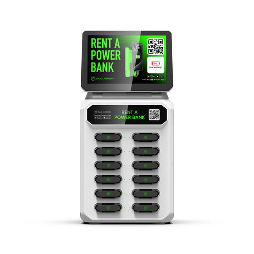 12 Slots Rental Power Bank Station 4g Mobile Phone Charging Vending Station 6000mah Battery Phone Charging Lockers