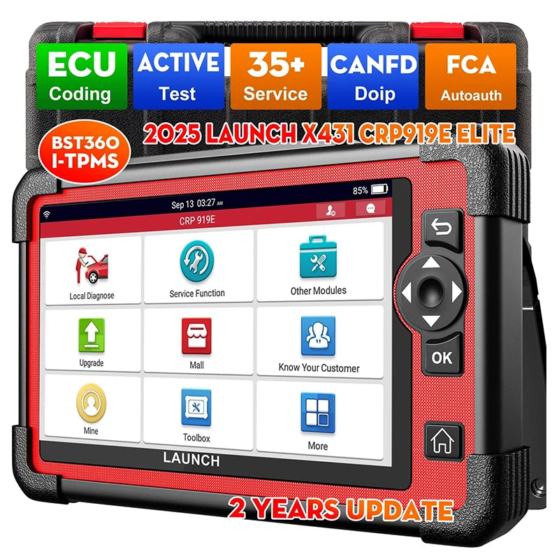 EU Warehouse LAUNCH X431 CRP919E Elite Bidirectional Scan Tool with 35+ Resets 2-Years Free Update