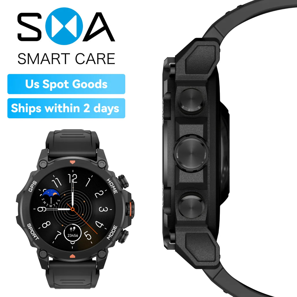 1.43" AMOLED Ultra HD Smart Watch Bluetooth Calling Voice Assistant Heart Rate Monitor US Warehouse