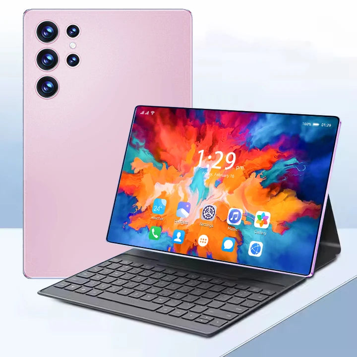 GISENTEC Keyboard 10 Inch Android 13 Tablet Pc 6+64gb with SIM WiFi Keyboard Pen HD Touch Screen for School Education