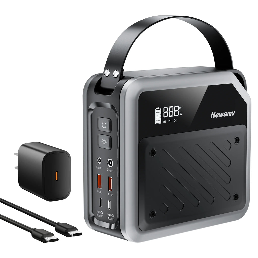 200W Power Bank US/EU pd 100w connect with solar panel support solar charging power station