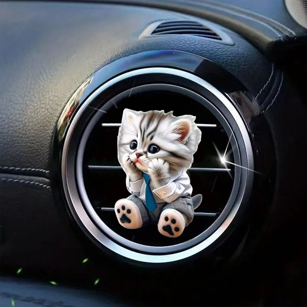 Cat Car Air Outlet Perfume Clips Air Outlet Aroma Diffuser Ventilation Clip Car Interior Decoration Car Air Freshener Diffuser