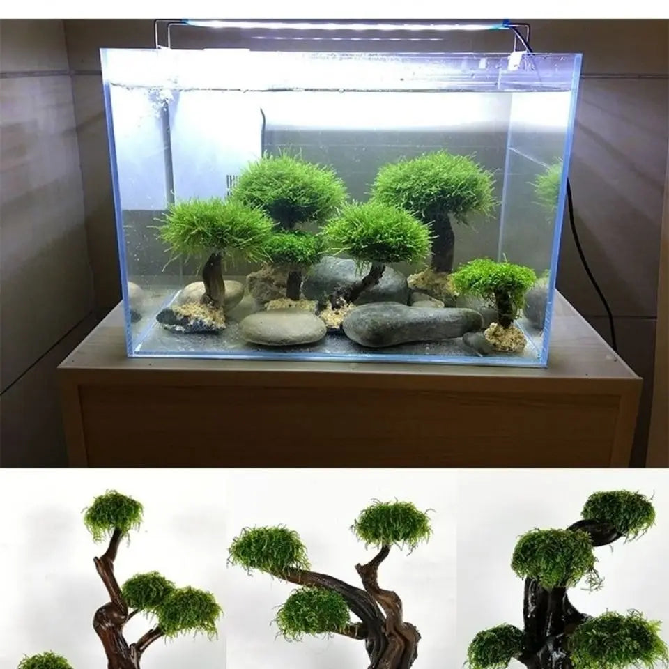 Fish Tank Landscaping Wood Water Plant Root Driftwood Tree Aquatic Plants Aquarium Grass Decorations Accessories (No Moss)