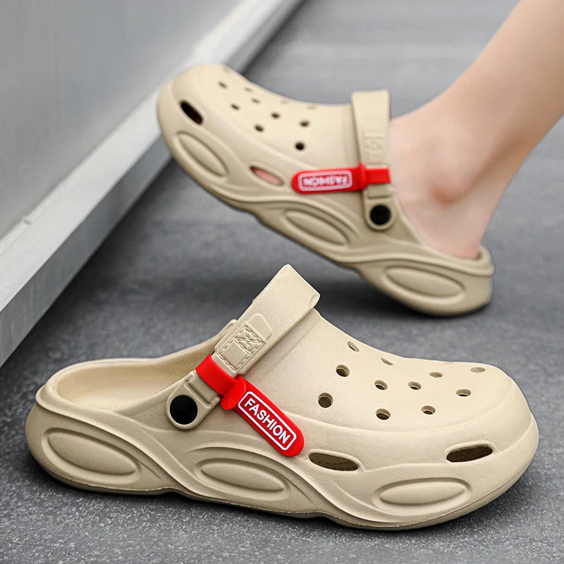 Summer Sandals Men New Fashion Cave Shoes Comfortable Soft Sole Outdoor Indoor Men's  Garden Clogs Beach Shoes Slippers