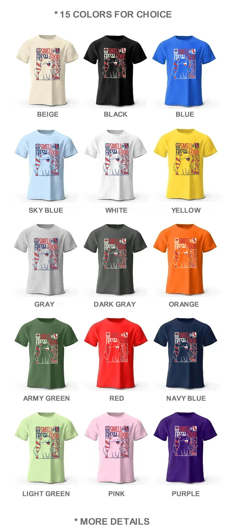 Men's Cat Printed T-Shirt 100% Organic Cotton Relaxed Fit Hand Painted Design Tee for Adults Quirky Fashion