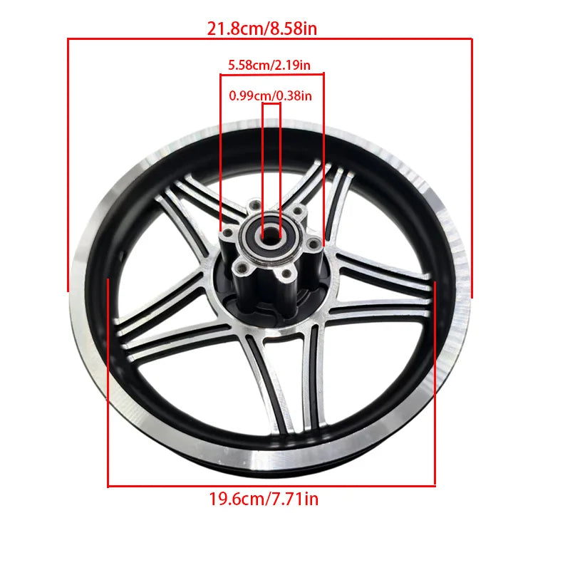Crafted with precision, the 12 inch wheels are thickened with aluminum rings and used as accessories for electric bicycles