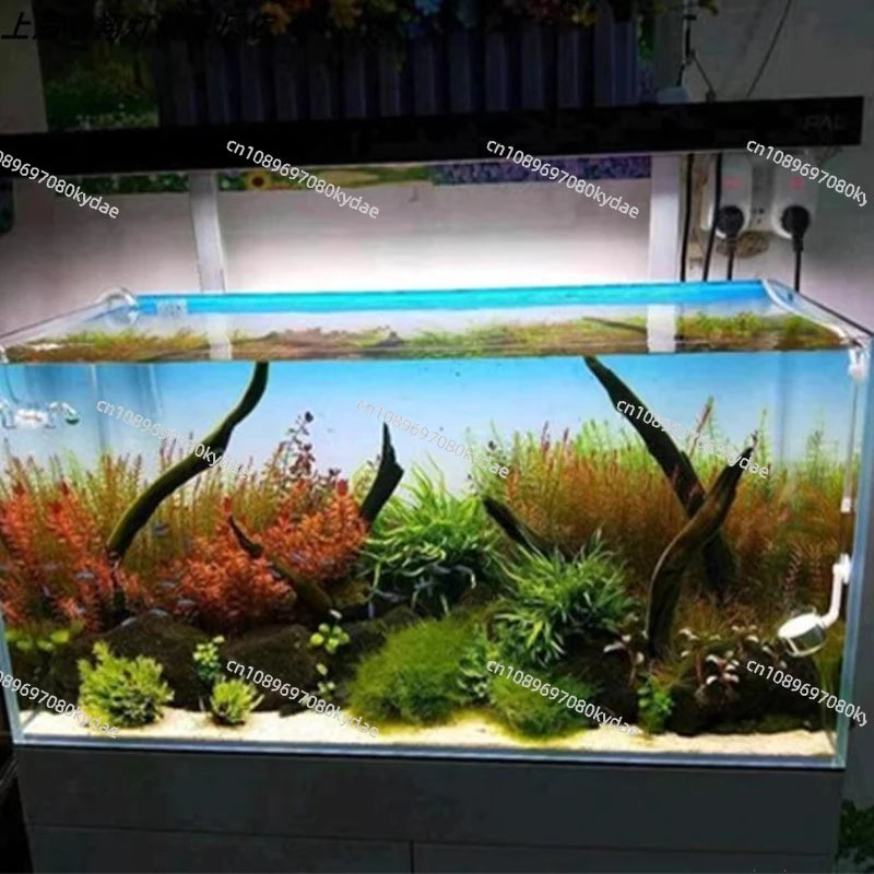 Fish Tank Background Board LED Aquarium Grass Tank White Light RGB Rainbow Gradient Acrylic Luminous Background Decoration