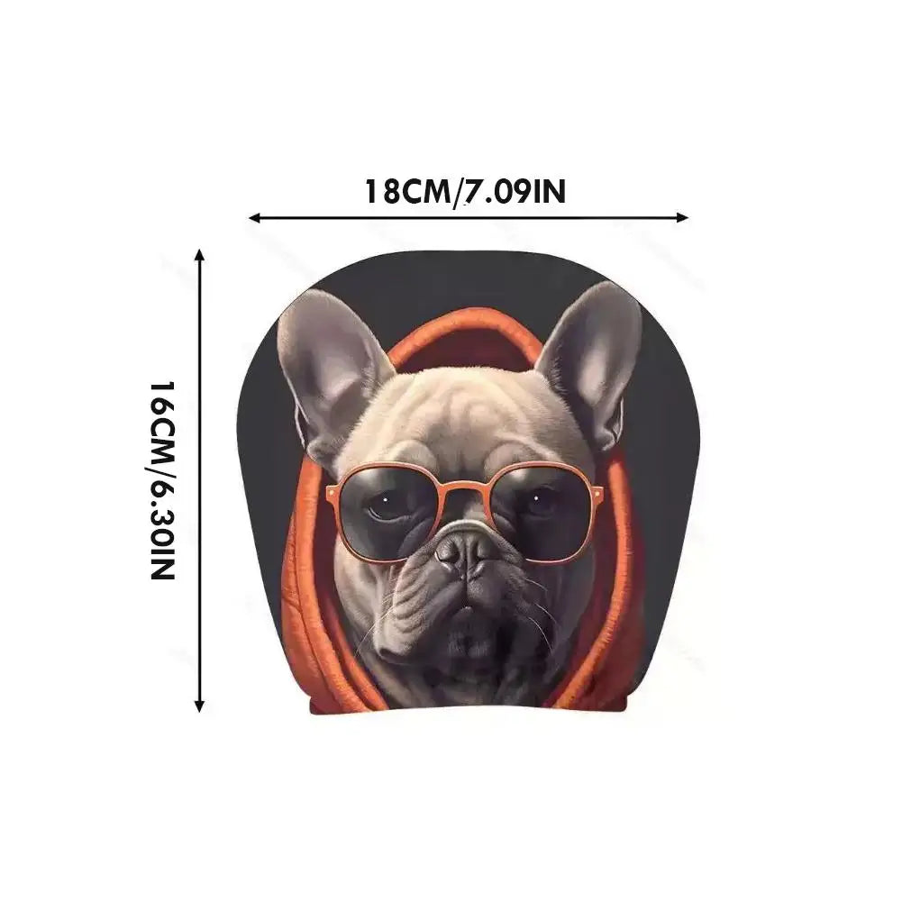 2PCS Universal Cat Car Headrest Covers Stretchable Funny Bear Dog Headrest Cover Elastic Car Head Pillowcase Car Interior Decor