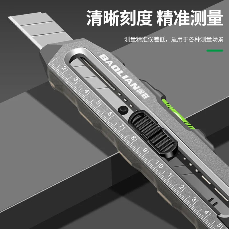 BaoLian Aluminum Alloy Multifunctional Art Knife Thickened Wallpaper Knife Industrial Grade Cutter For Home School