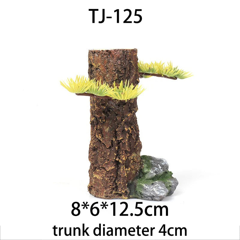 Fish Tank Resin Sinking Wood Aquarium Simulation Tree Trunk Driftwood Aquatic Plant Water Grass Tank Rainforest Landscaping Tree