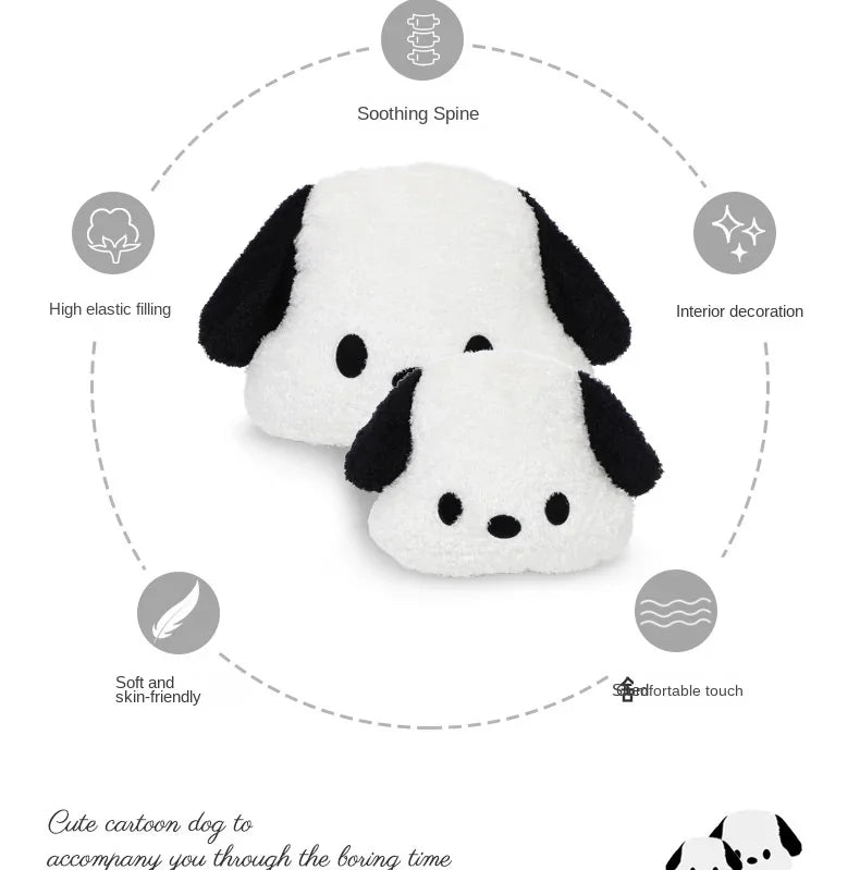 Internet-Famous Dog Car Winter Headrests (1 Pcs ) – Plush Neck-Protective Style, for Ladies, Adds Cuteness to Interior