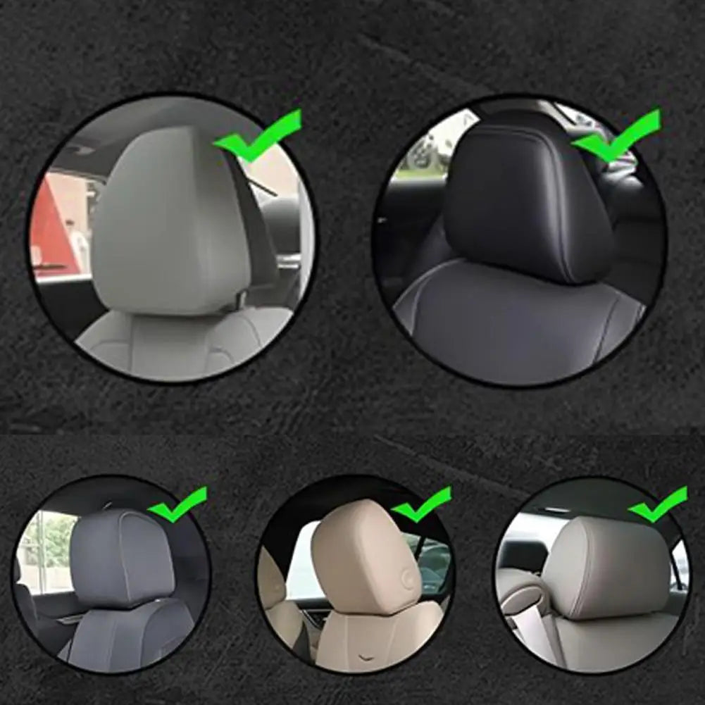 2PCS Universal Cat Car Headrest Covers Stretchable Funny Bear Dog Headrest Cover Elastic Car Head Pillowcase Car Interior Decor