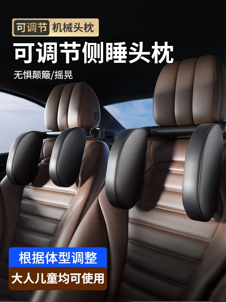 Car side sleep, headrest, neck pillow, rear car for co-driver