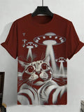 Funny Cat Japanese Ukiyo-e Graphic T Shirts Fashion Trend Short Sleeve Mens 3D Printed T-shirts Loose Streetwear Hip Hop Tees