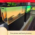 Fish Tank Background Board LED Aquarium Grass Tank White Light RGB Rainbow Gradient Acrylic Luminous Background Decoration