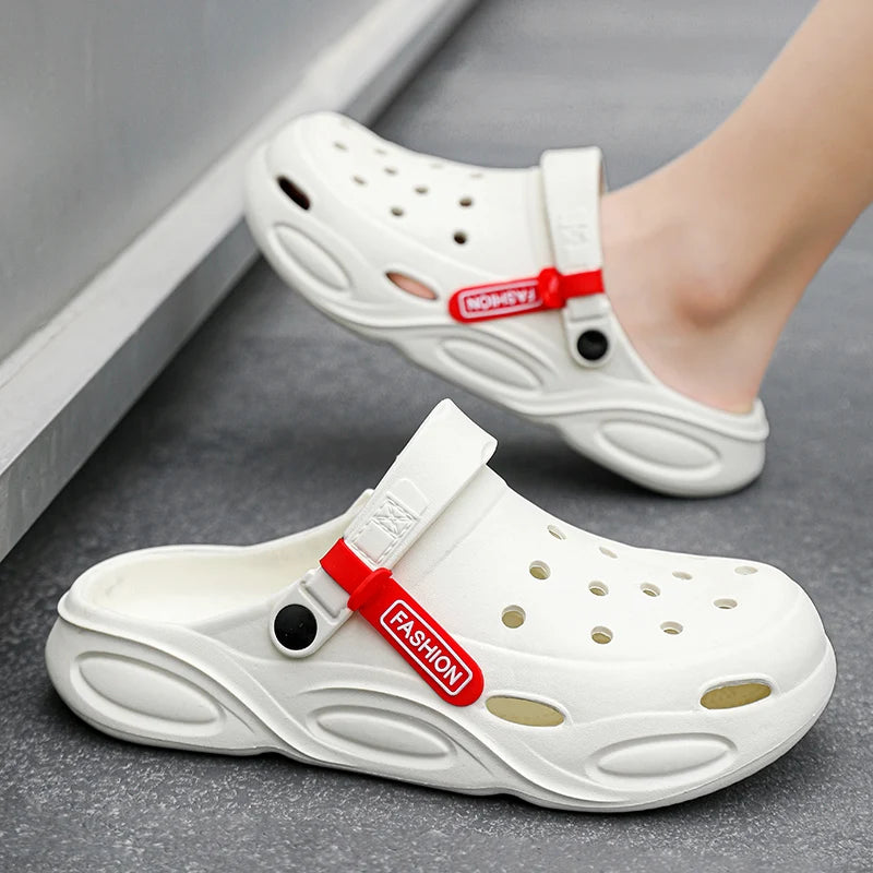 Summer Sandals Men New Fashion Cave Shoes Comfortable Soft Sole Outdoor Indoor Men's  Garden Clogs Beach Shoes Slippers