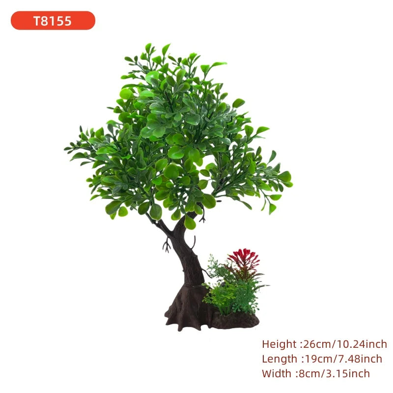 Fish Tank DIY  Artificial Aquarium Decor Plants tree Ornament Aquatic Plant Grass Decoration Accessories 26cm/10.24inch