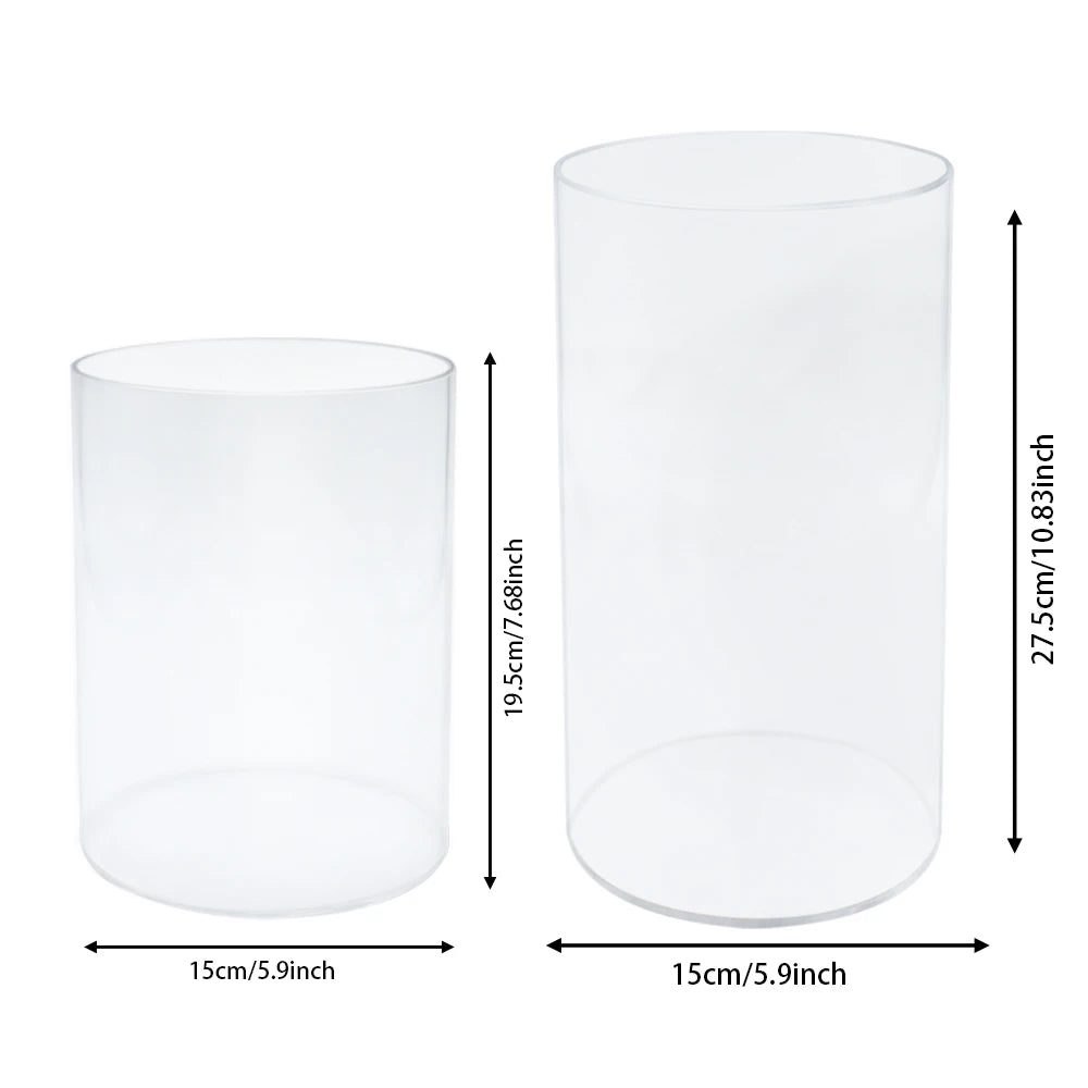 Acrylic hydroponic plant fish tank, high-definition and lightweight cylindrical fish tank, suitable for hydroponic aquatic plant
