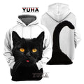 Animals Wolf /Raccoon/Cat Men Hoodies 3D Graphic Front and Back Pullover Tops Casual Sweatshirts Harajuku Clothing