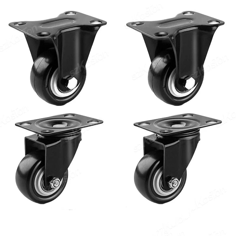 Heavy Duty Casters PP Wheels Rollers For Furniture Wheel Caster Wheels 360° Caster Wheel Industrial With Brake 1.5/2 Inch