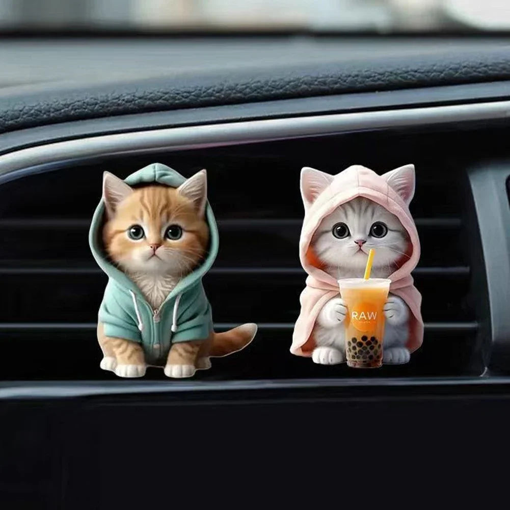 Cat Car Air Outlet Perfume Clips Air Outlet Aroma Diffuser Ventilation Clip Car Interior Decoration Car Air Freshener Diffuser