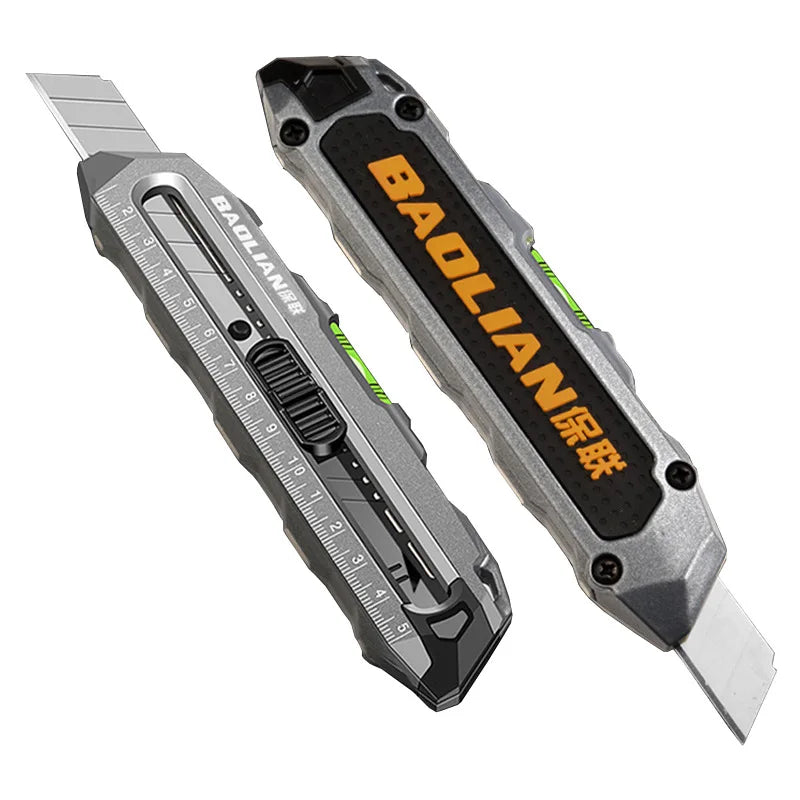 BaoLian Aluminum Alloy Multifunctional Art Knife Thickened Wallpaper Knife Industrial Grade Cutter For Home School