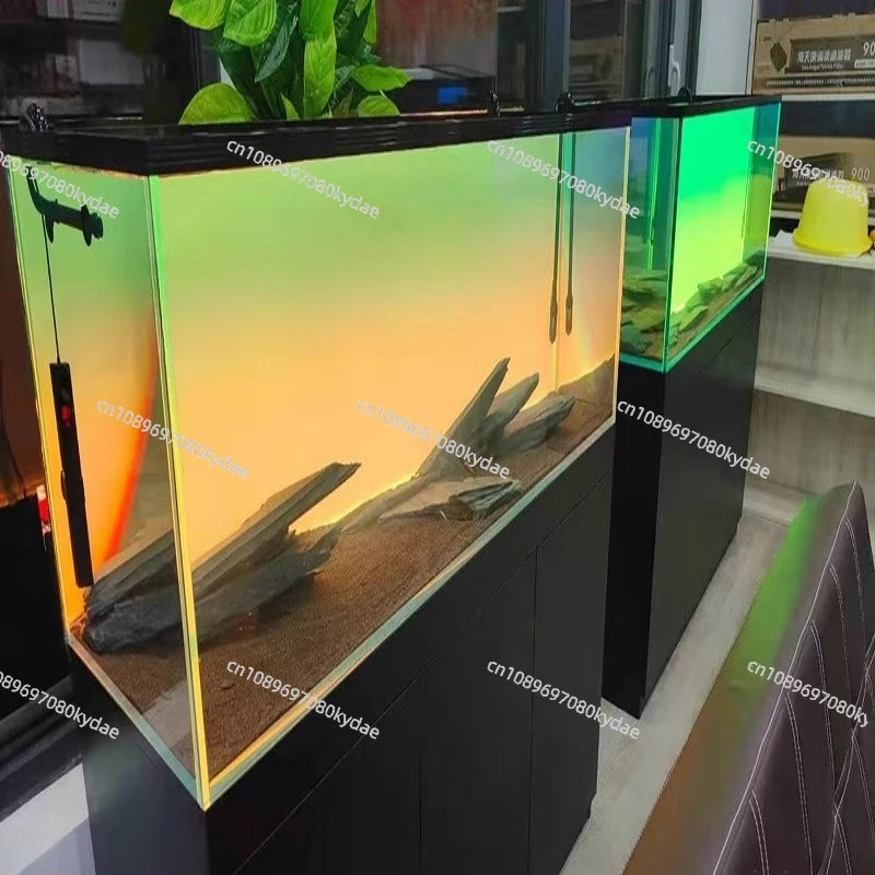 Fish Tank Background Board LED Aquarium Grass Tank White Light RGB Rainbow Gradient Acrylic Luminous Background Decoration