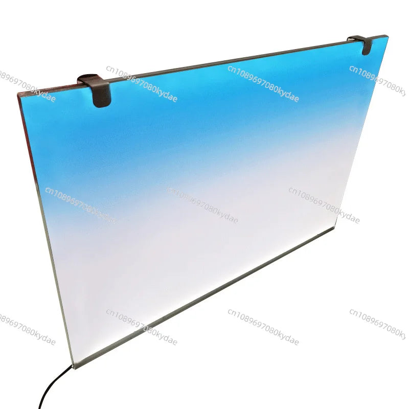 Fish Tank Background Board LED Aquarium Grass Tank White Light RGB Rainbow Gradient Acrylic Luminous Background Decoration
