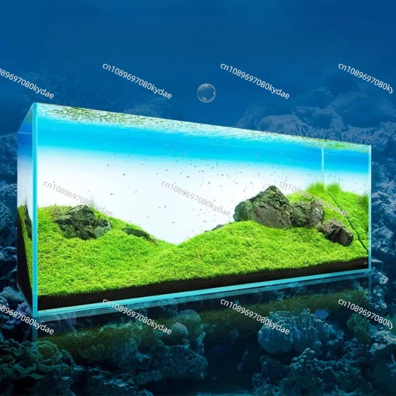 Fish Tank Background Board LED Aquarium Grass Tank White Light RGB Rainbow Gradient Acrylic Luminous Background Decoration