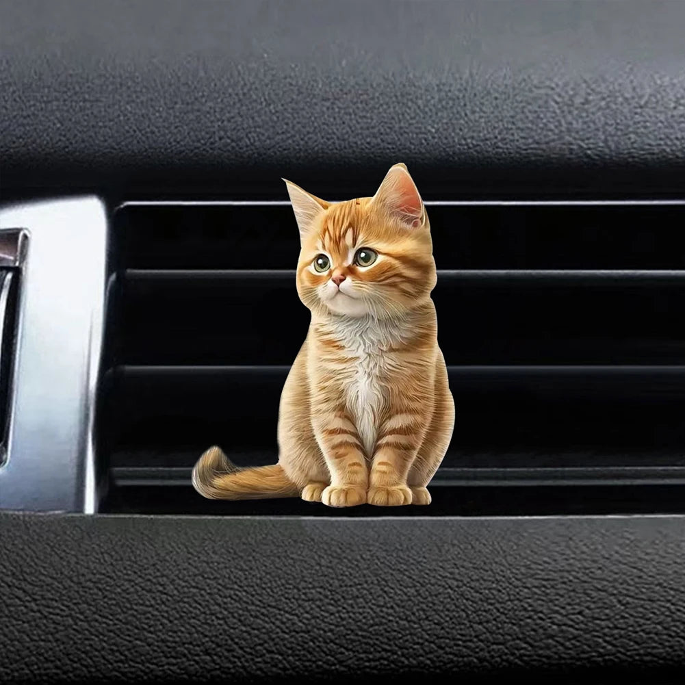Cat Car Air Outlet Perfume Clips Air Outlet Aroma Diffuser Ventilation Clip Car Interior Decoration Car Air Freshener Diffuser