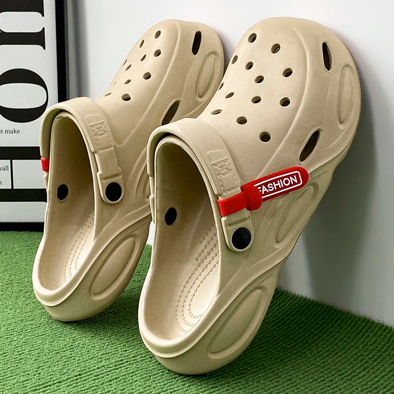 Summer Sandals Men New Fashion Cave Shoes Comfortable Soft Sole Outdoor Indoor Men's  Garden Clogs Beach Shoes Slippers