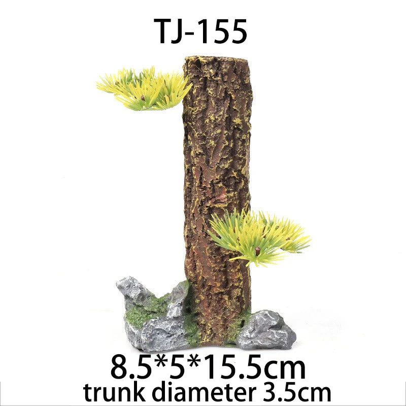Fish Tank Resin Sinking Wood Aquarium Simulation Tree Trunk Driftwood Aquatic Plant Water Grass Tank Rainforest Landscaping Tree